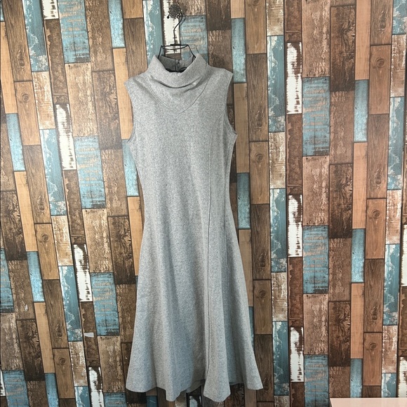Pascal Millet Dresses & Skirts - Pascal Millet Large  Gray Sleeveless Turtleneck Midi Dress